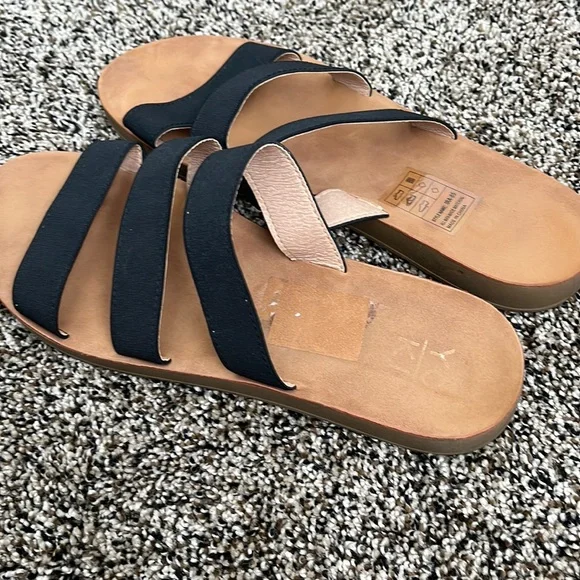 Yoki Black Strappy Sandals, worn once - Picture 3 of 6